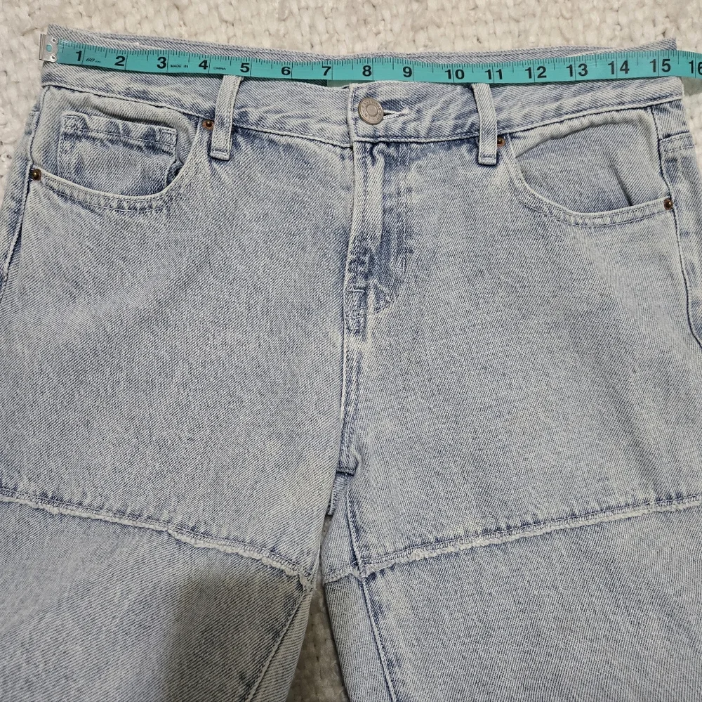 PacSun Seamed Low Rise Straight Leg Jeans Light Wash Blue Denim Size 27
